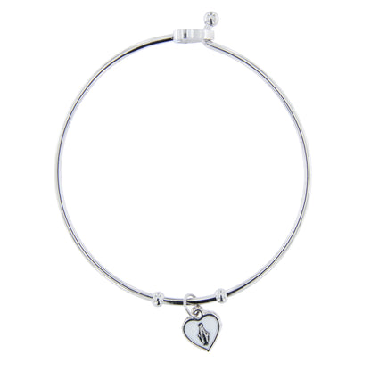 Bracciale Rigido in Acciaio Madonna Miracolosa - 6,5 cm