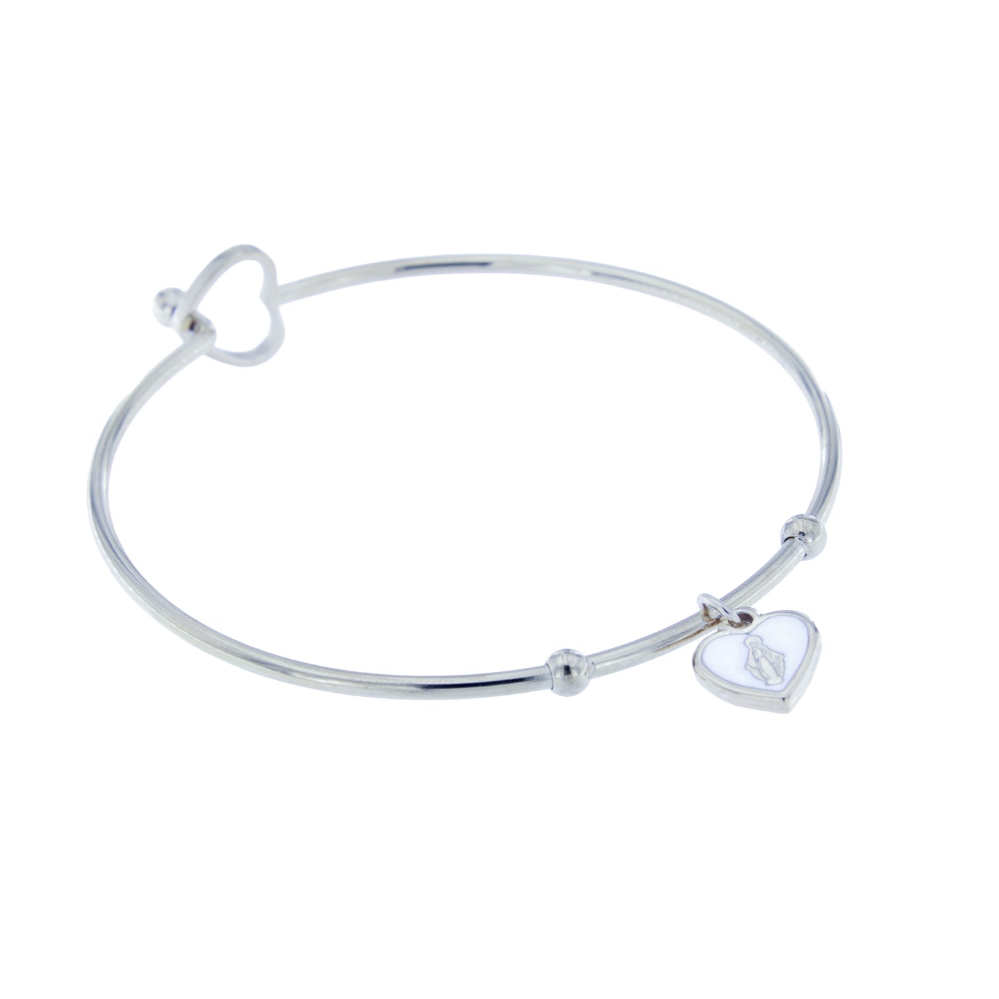 Bracciale Rigido in Acciaio Madonna Miracolosa - 6,5 cm