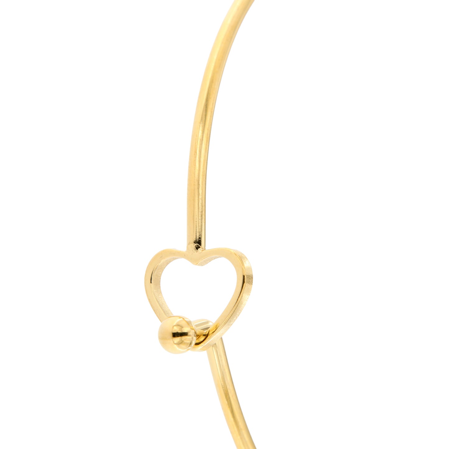 Bracciale Rigido Acciaio Dorato Madonna Miracolosa - 6,5 cm