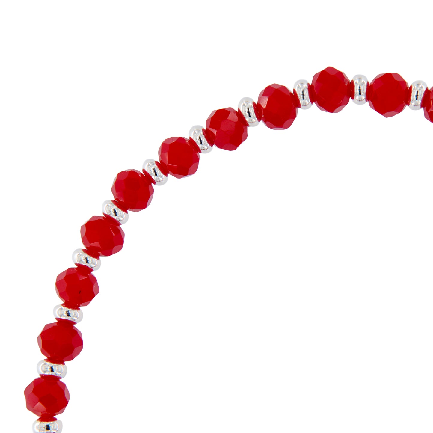 Bracciale devozionale rosso con rosa e cuore Medaglia Miracolosa