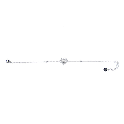 Bracciale Lumina, Cuore con zirconi bianchi, argento 925
