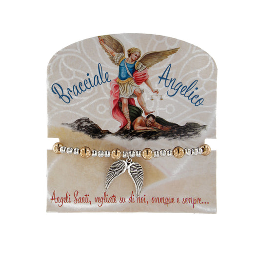 Bracciale regolabile San Michele Arcangelo, con confezione e preghiera