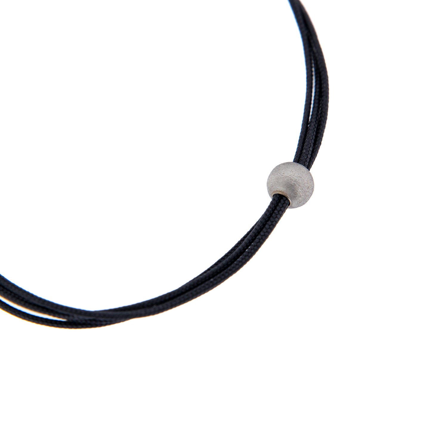Bracciale con cordino regolabile e medaglia di Santa Rita in argento 925
