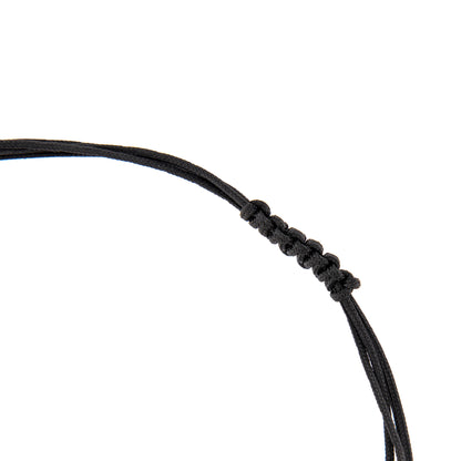 Bracciale con cordino regolabile, medaglia di Santa Rita   in argento 925
