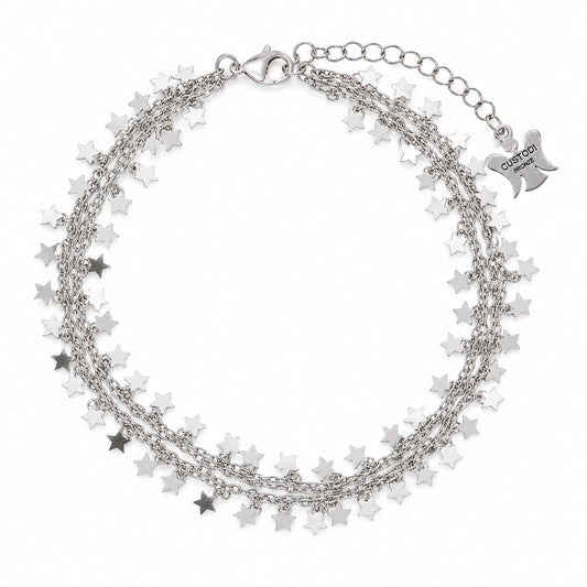 Bracciale cinque fili Stelle Bronzo 23 cm