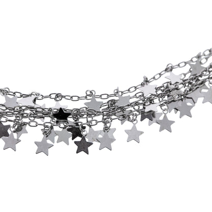 Bracciale cinque fili Stelle Bronzo 23 cm
