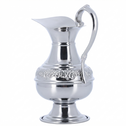 Brocca Manutergio Liturgica in Ottone Nichelato 10 cm