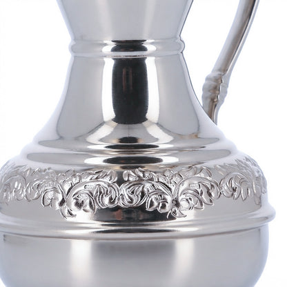 Brocca Manutergio Liturgica in Ottone Nichelato 10 cm