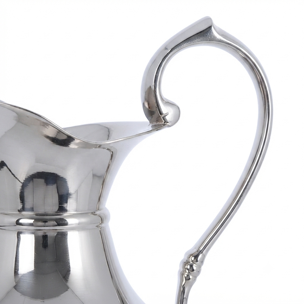 Brocca Manutergio Liturgica in Ottone Nichelato 10 cm