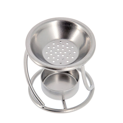 Brucia incenso in ferro color argento – Articolo liturgico – Altezza 7,5 cm