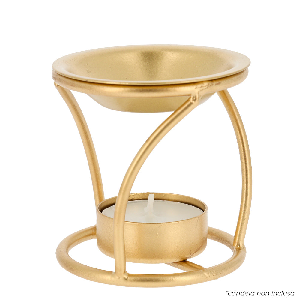 Brucia incenso in ferro color oro – Articolo liturgico – Altezza 7,5 cm