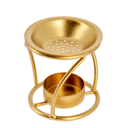 Brucia incenso in ferro color oro – Articolo liturgico – Altezza 7,5 cm