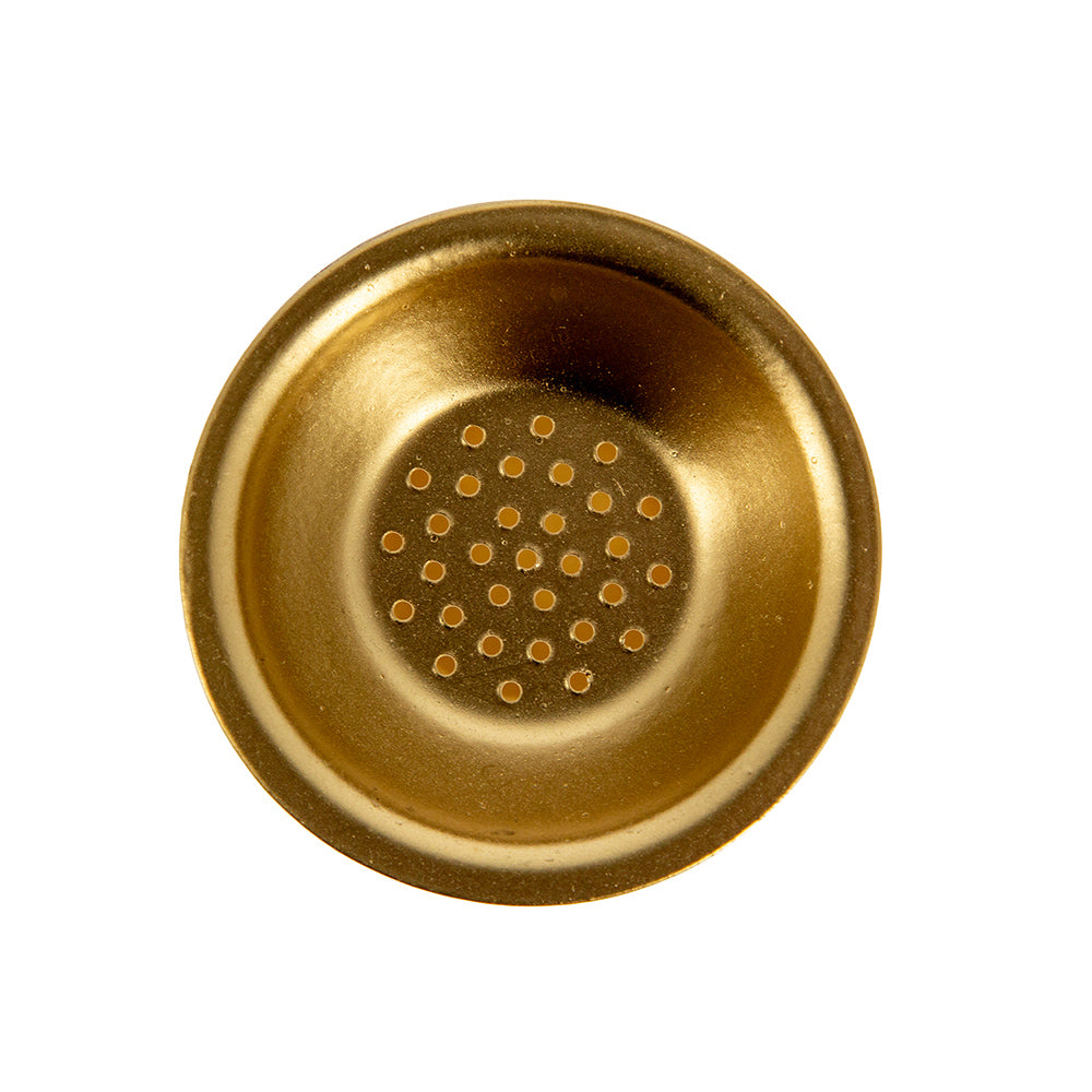 Brucia incenso in ferro color oro – Articolo liturgico – Altezza 7,5 cm