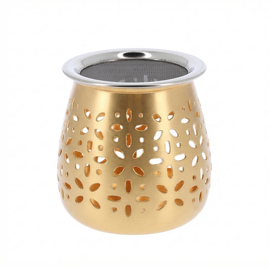 Brucia Incenso Devozionale in Alluminio Oro 8 cm