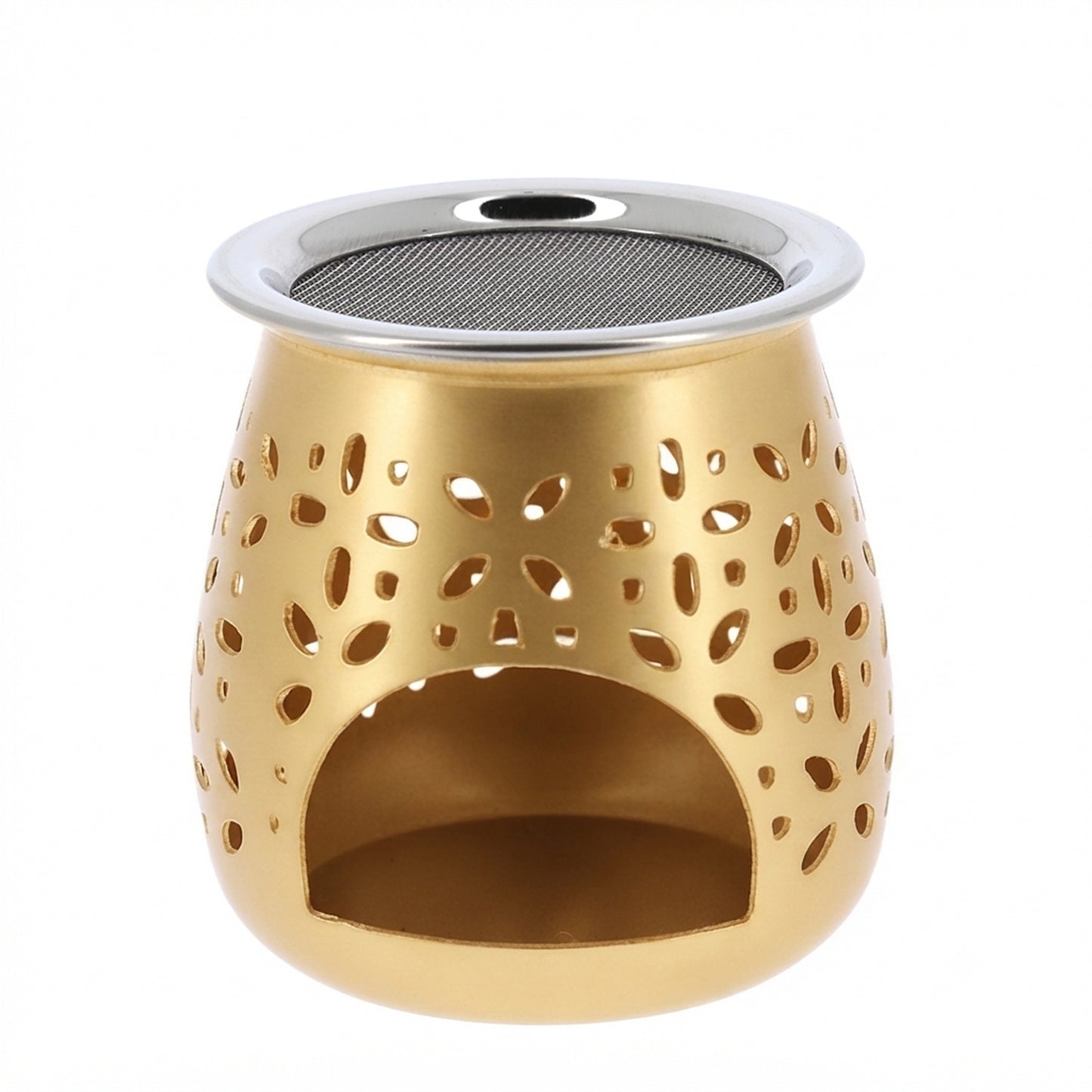 Brucia Incenso Devozionale in Alluminio Oro 8 cm