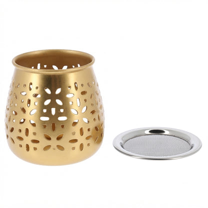 Brucia Incenso Devozionale in Alluminio Oro 8 cm