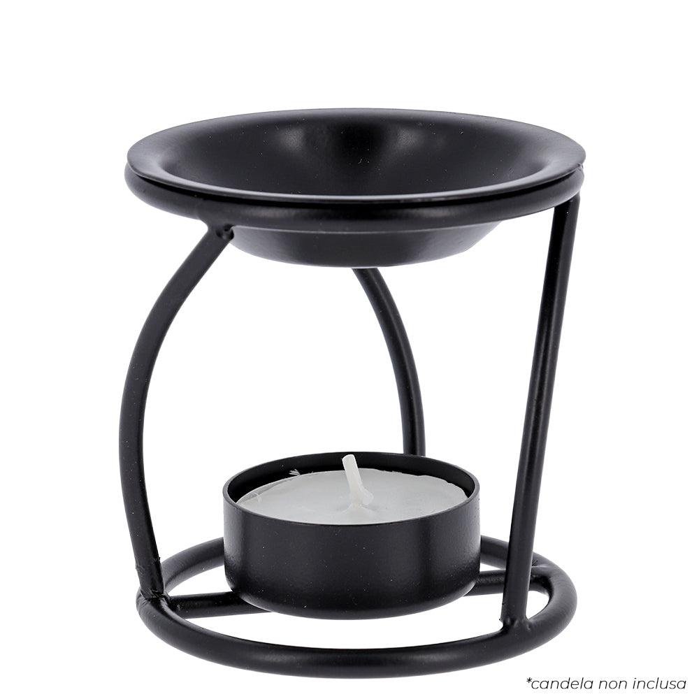 Brucia incenso in ferro di colore nero – Articolo liturgico – Altezza 7,5 cm