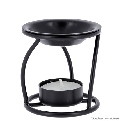 Brucia incenso in ferro di colore nero – Articolo liturgico – Altezza 7,5 cm