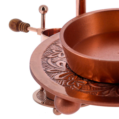 Brucia incenso regolabile in ottone color rame – Articolo liturgico – Altezza 11 cm