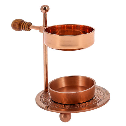 Brucia incenso regolabile in ottone color rame – Articolo liturgico – Altezza 11 cm