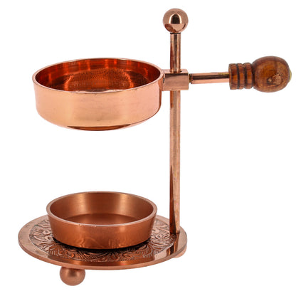 Brucia incenso regolabile in ottone color rame – Articolo liturgico – Altezza 11 cm