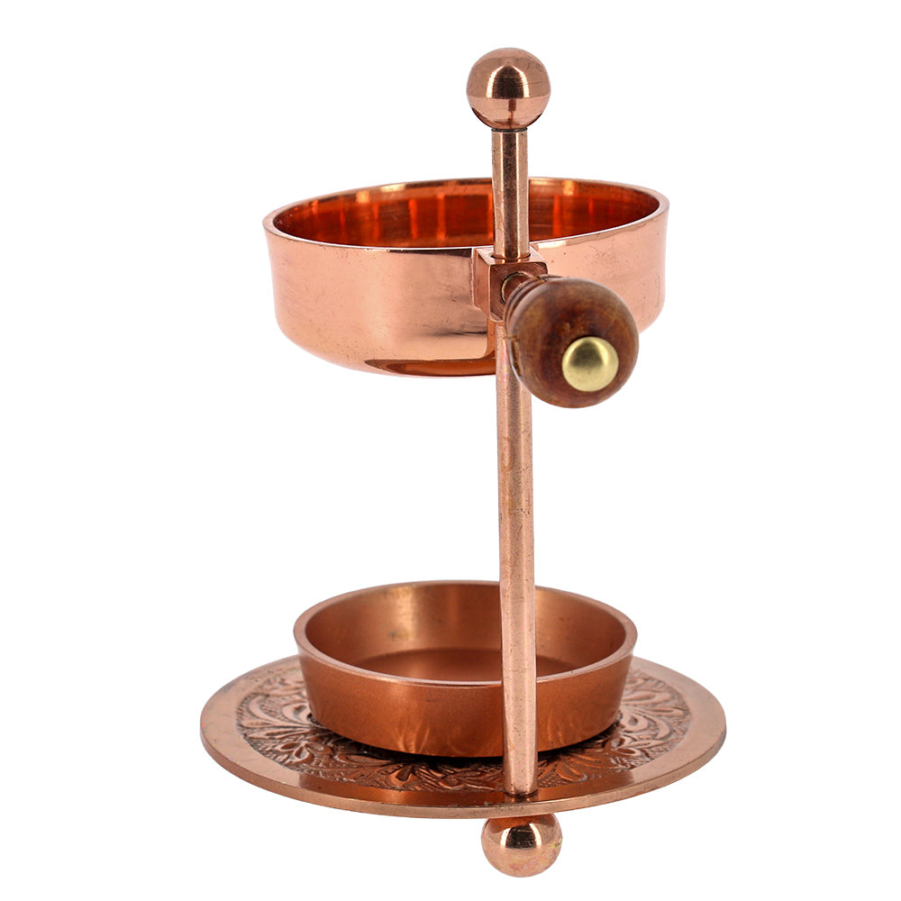 Brucia incenso regolabile in ottone color rame – Articolo liturgico – Altezza 11 cm