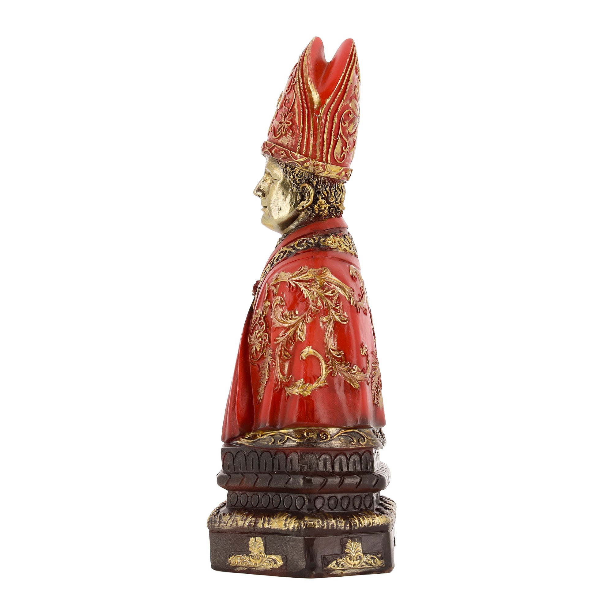 Statua busto San Gennaro in resina. Altezza 20 cm