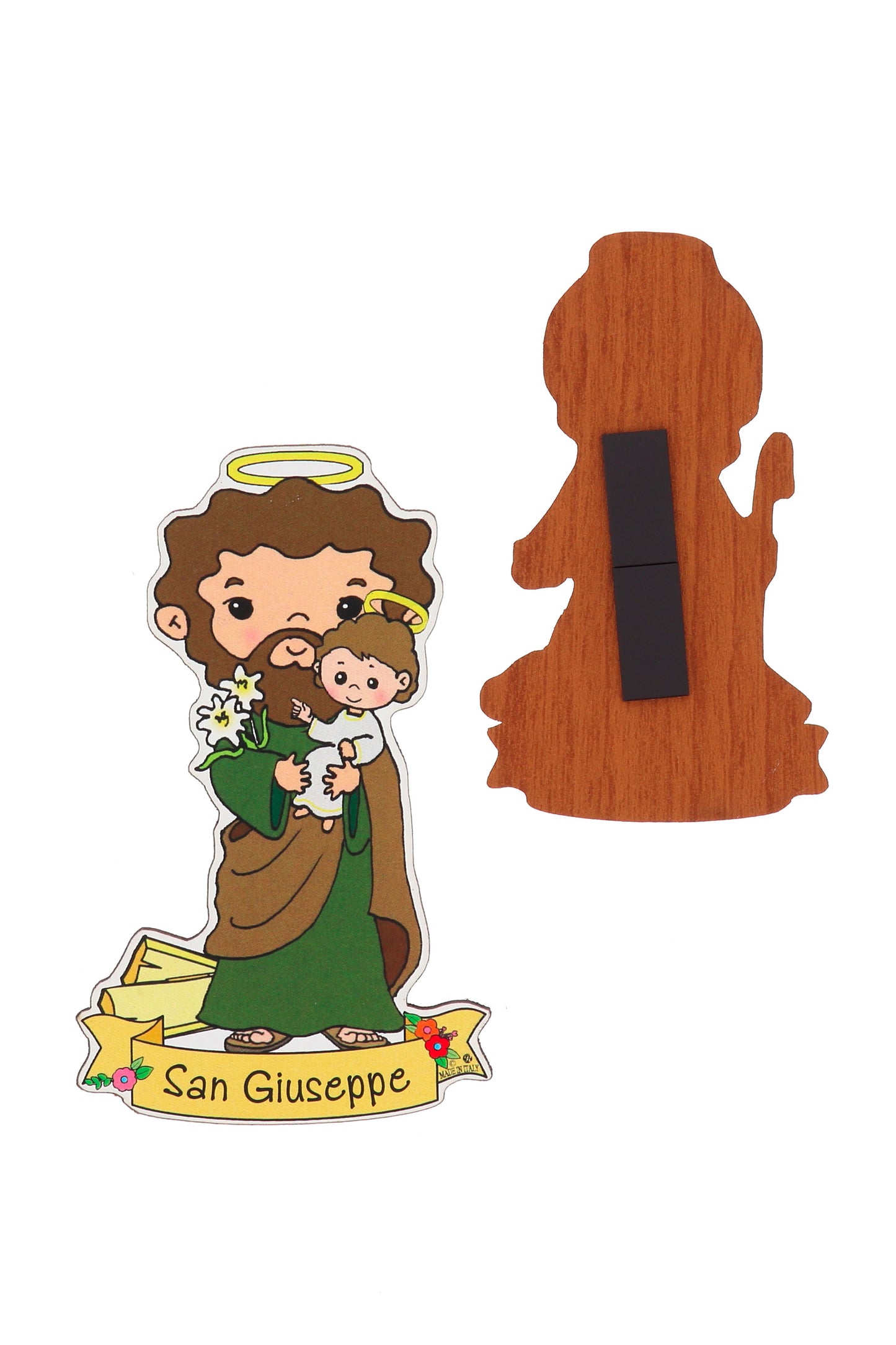 Calamita sagomata dei Santi. Soggetti assortiti. Dimensioni: 9x5 cm