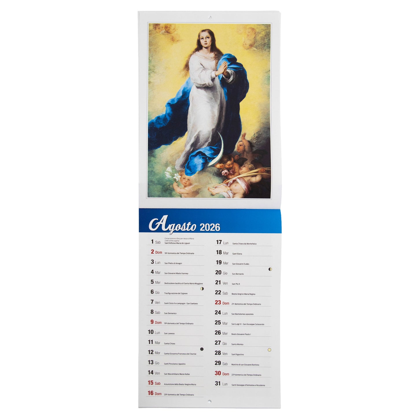 Calendario da muro 2026