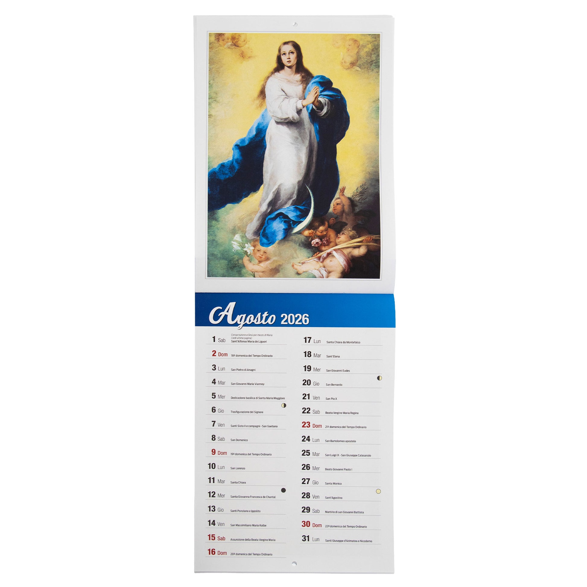 Calendario da muro 2026