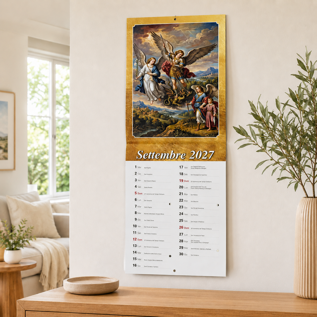 Calendario da muro 2027