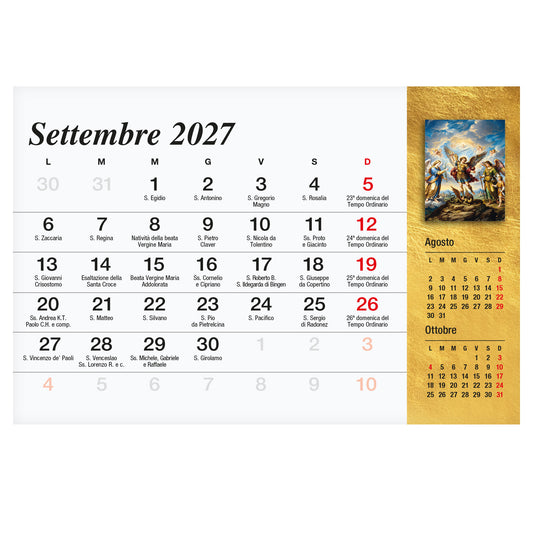 Calendario da tavolo 2027. Un anno con gli angeli