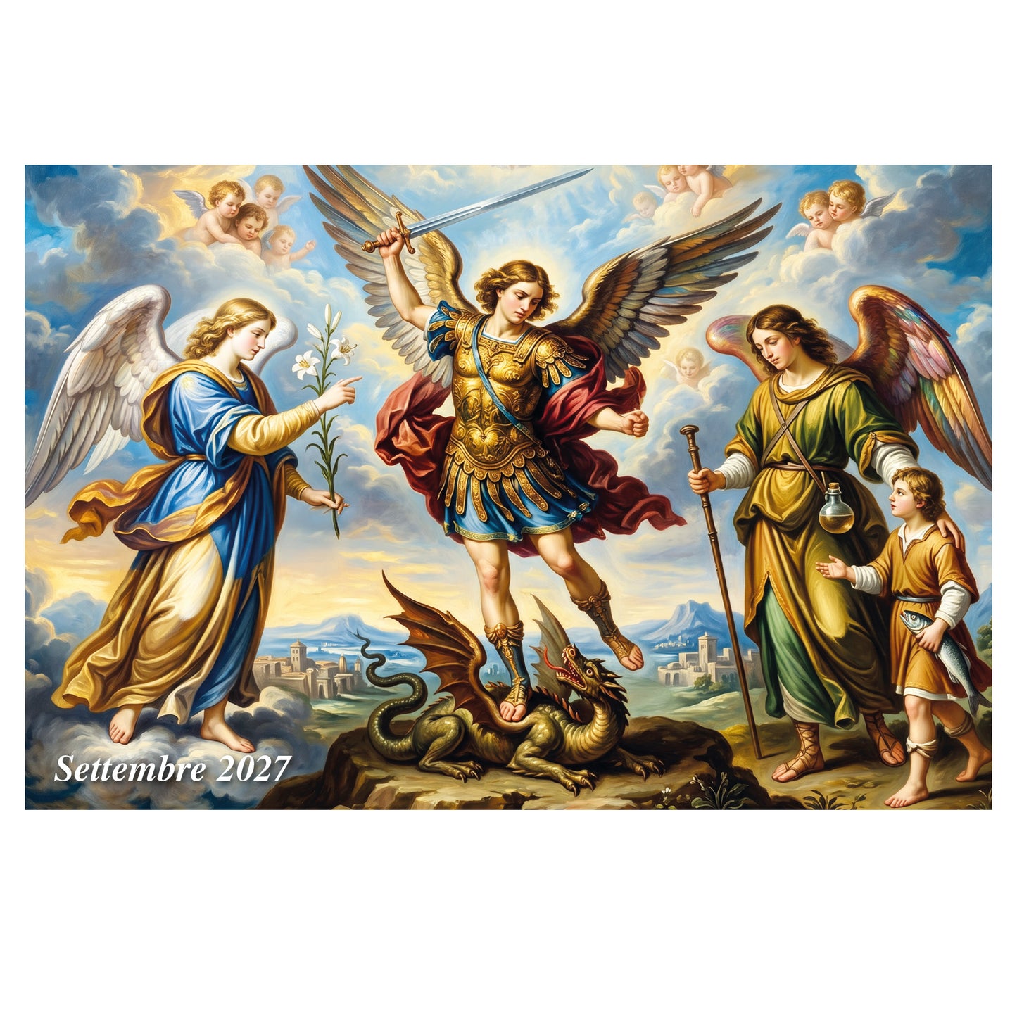 Calendario da tavolo 2027. Un anno con gli angeli