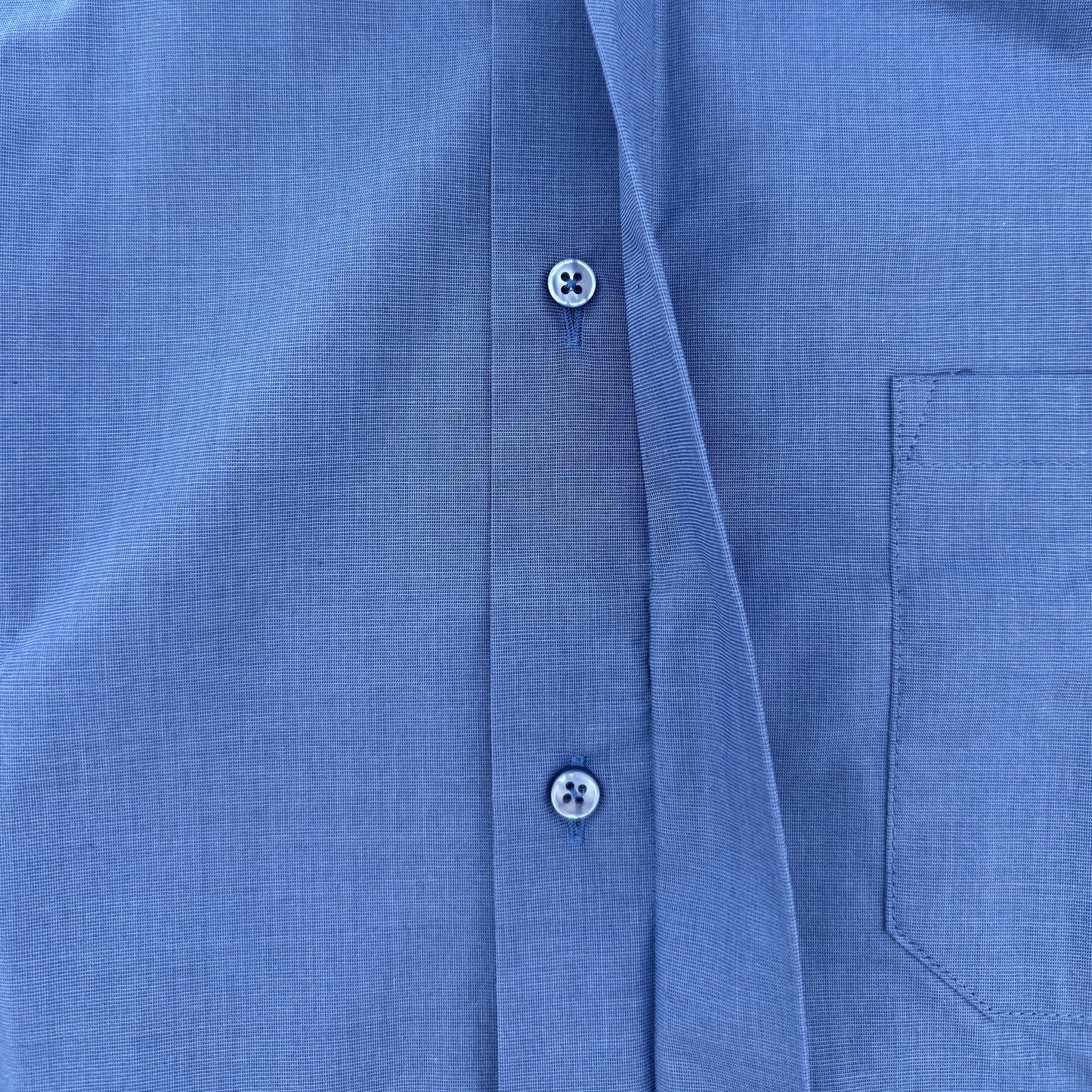 Camicia sacerdotale blu manica corta misto cotone