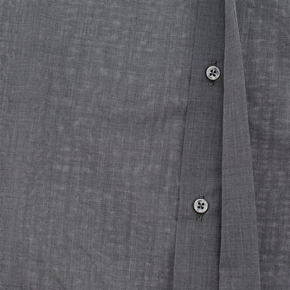 Camicia grigio scuro, manica corta, misto cotone Filo a Filo, collo clergy
