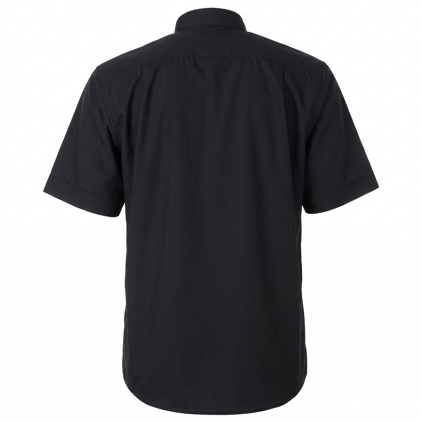 Camicia sacerdotale nera manica corta misto cotone
