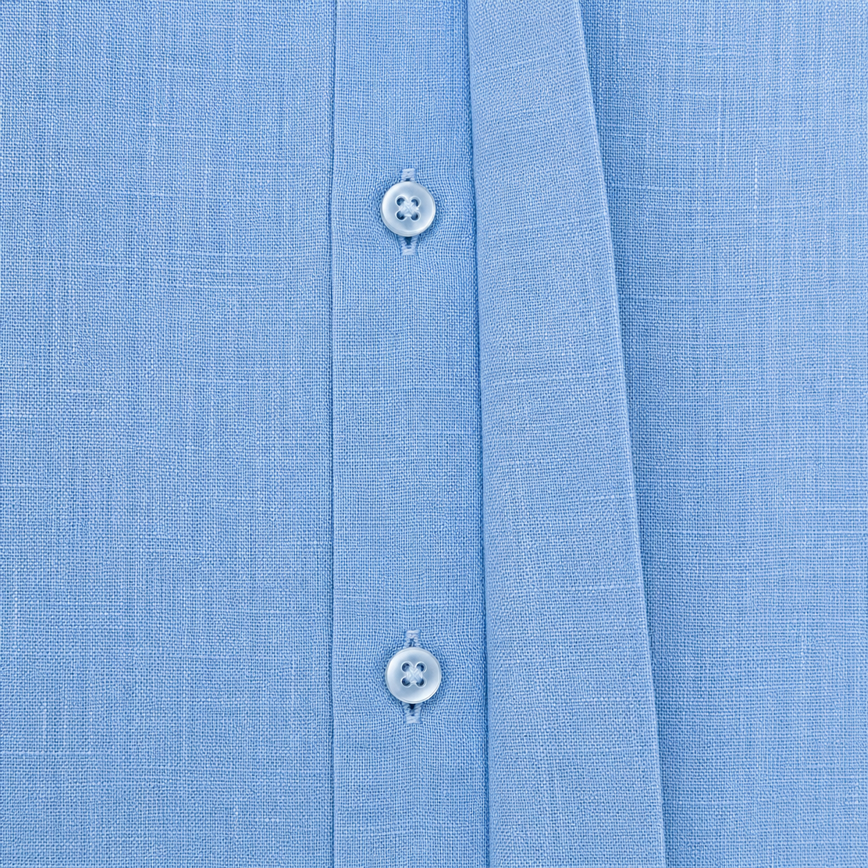 Camicia manica corta, tinta unita, misto lino, collo clergy, celeste. 60%LINO 40%COTONE