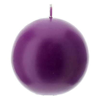 Candela cero a sfera per liturgie, Avvento, Quaresima. Diametro 10 cm.