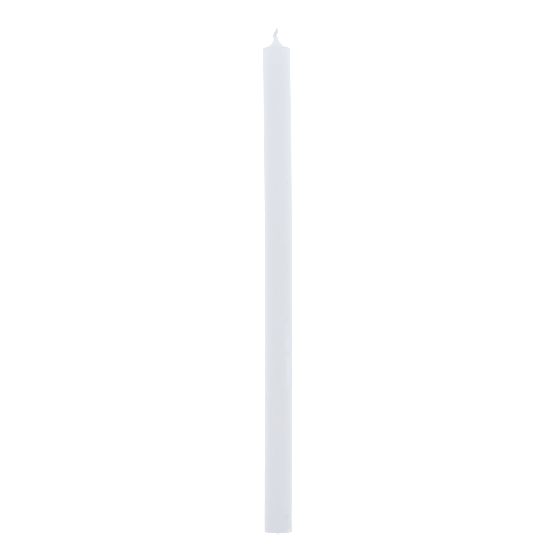 Candela bianca utilizzabile anche per flambeaux e candelora. Misure 30x1,6 cm