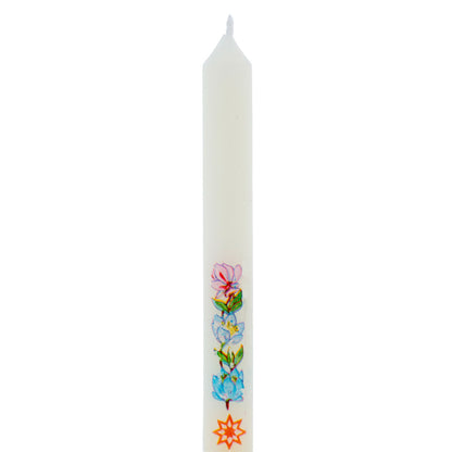 Candela Ceriola per la Candelora con Madonna col Bambino. Candela Religiosa della Luce