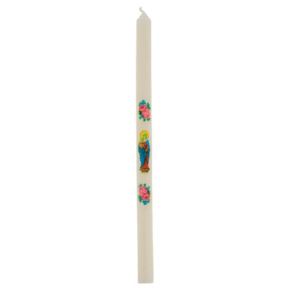 Candela Ceriola per la Candelora con Madonna. Candela Religiosa della Luce