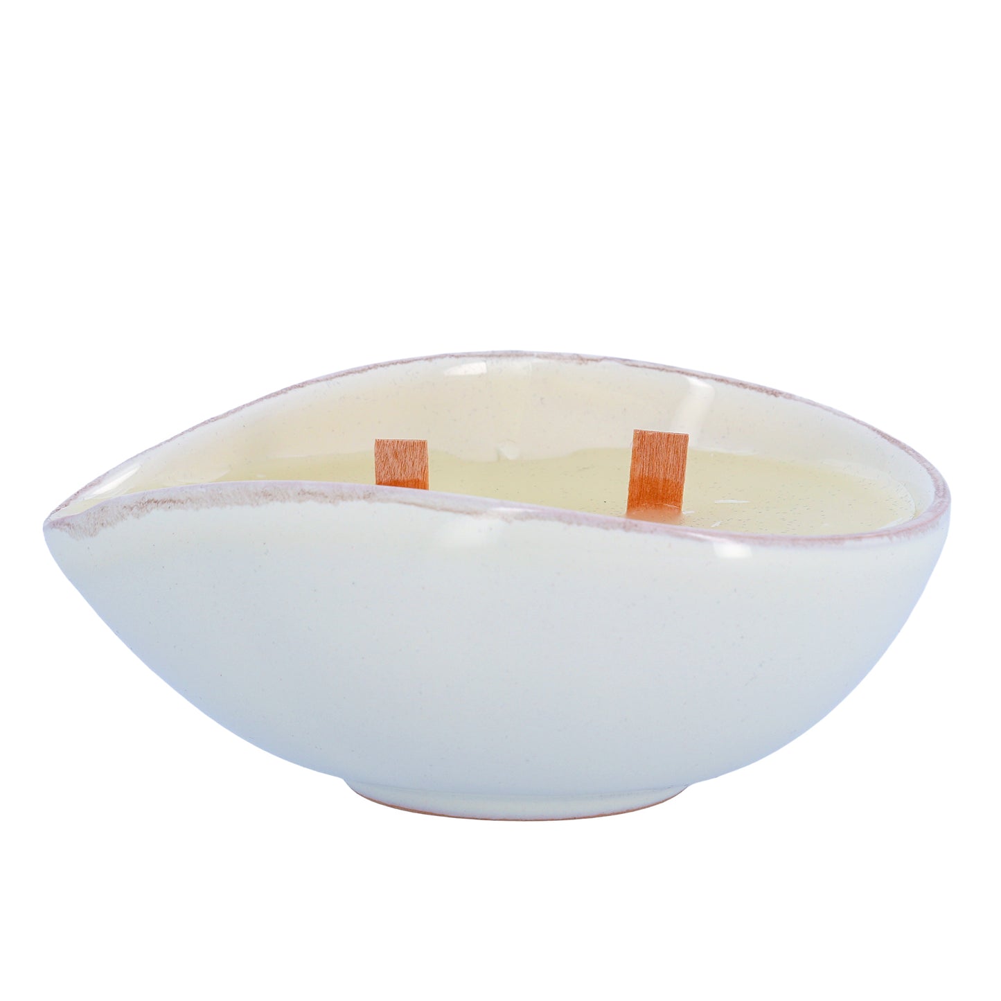 Candela Artigianale in Ciotola di Ceramica con Cera d’Altare – Suore Domenicane