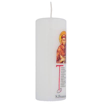 Candelotto devozionale San Francesco d’Assisi – Ostensione 2026 – Idea regalo devozionale 5x13 cm