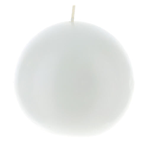 Candela cero a sfera per liturgie, Avvento, Quaresima. Diametro 10 cm.