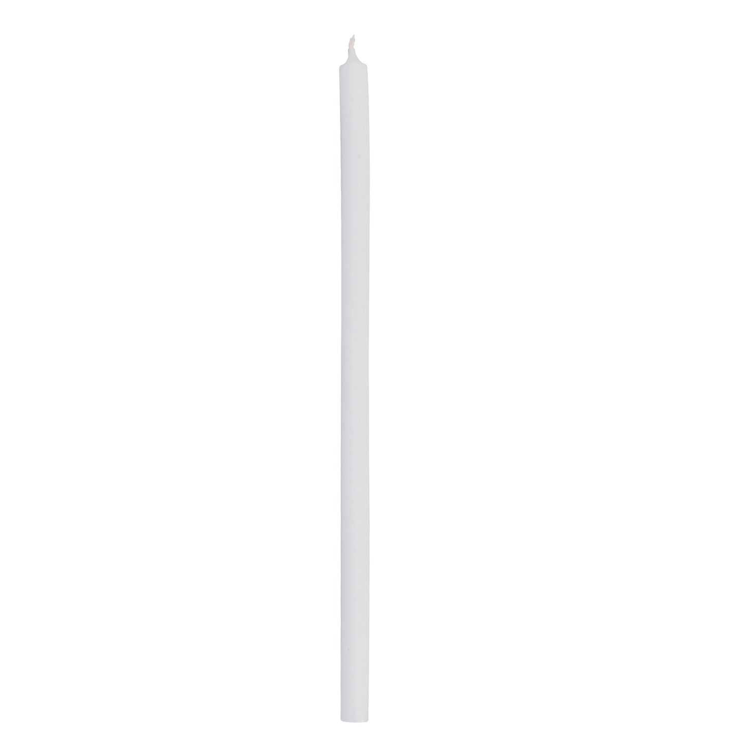 Candela bianca utilizzabile anche per flambeaux e candelora. Dimensioni 35x1,4 cm
