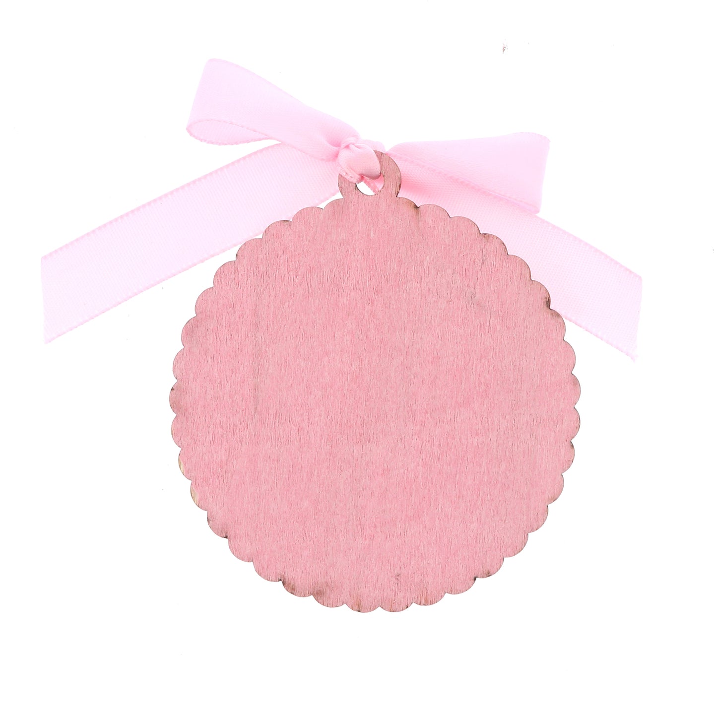 Capoculla in legno con placca Madonna con Bambino in bilaminato d'argento. Diametro 8 cm