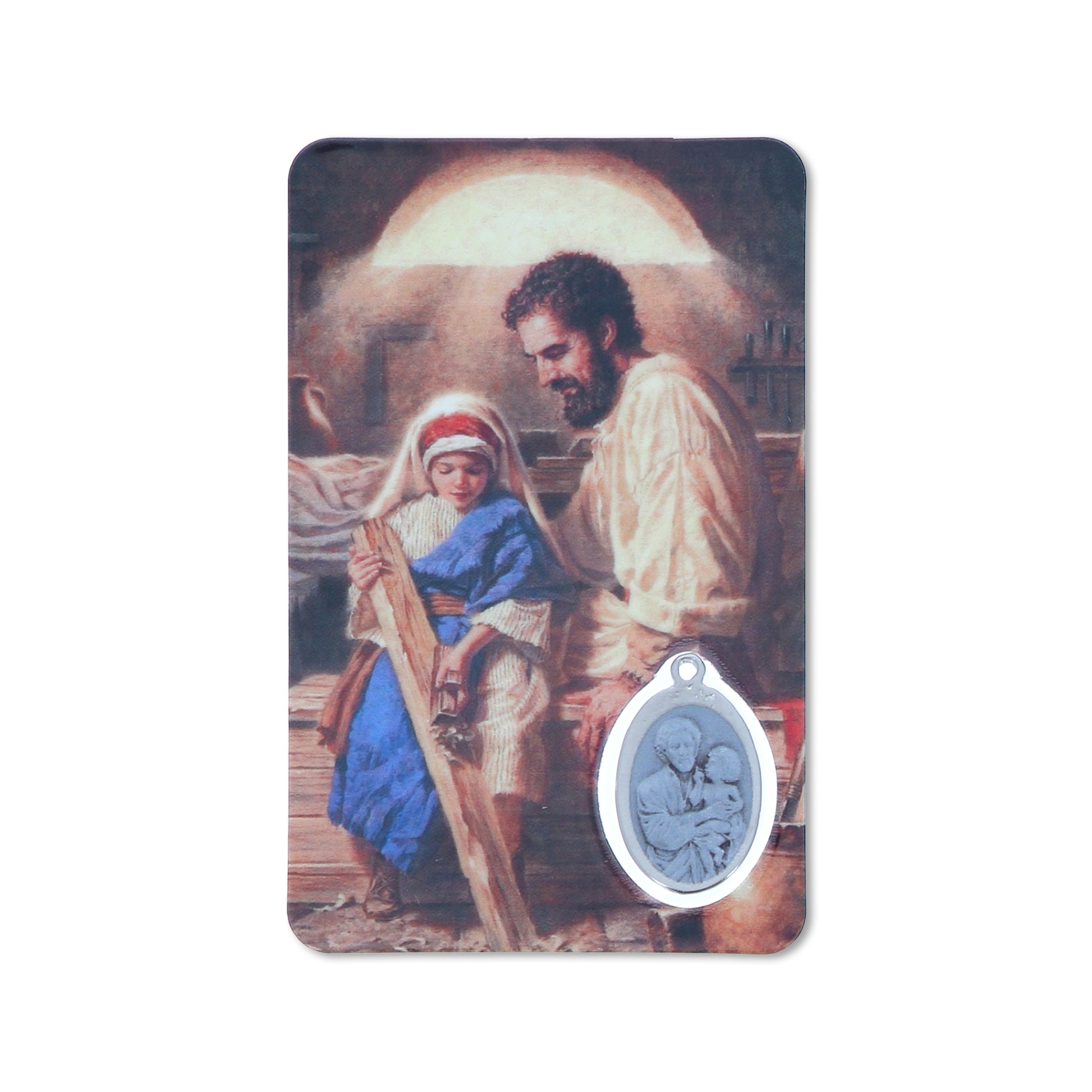 Card plastificata San Giuseppe, da collezione. Dimensioni 5,5x8,5 cm
