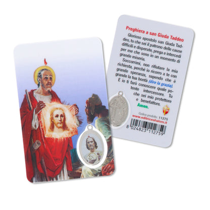 Card plastificata San Giuda, da collezione. Dimensioni 5,5x8,5 cm