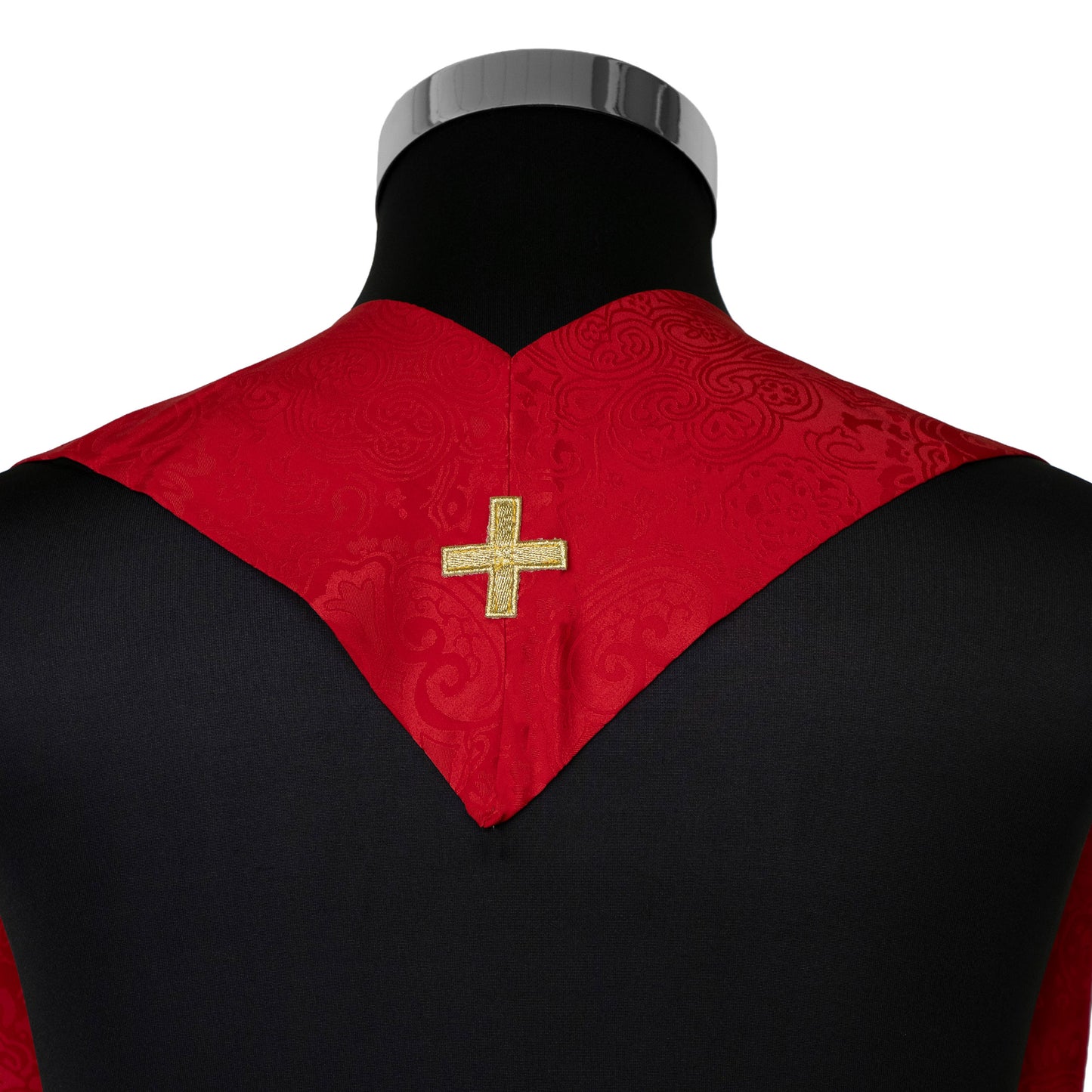Casula sacerdotale damascata con ricamo calice