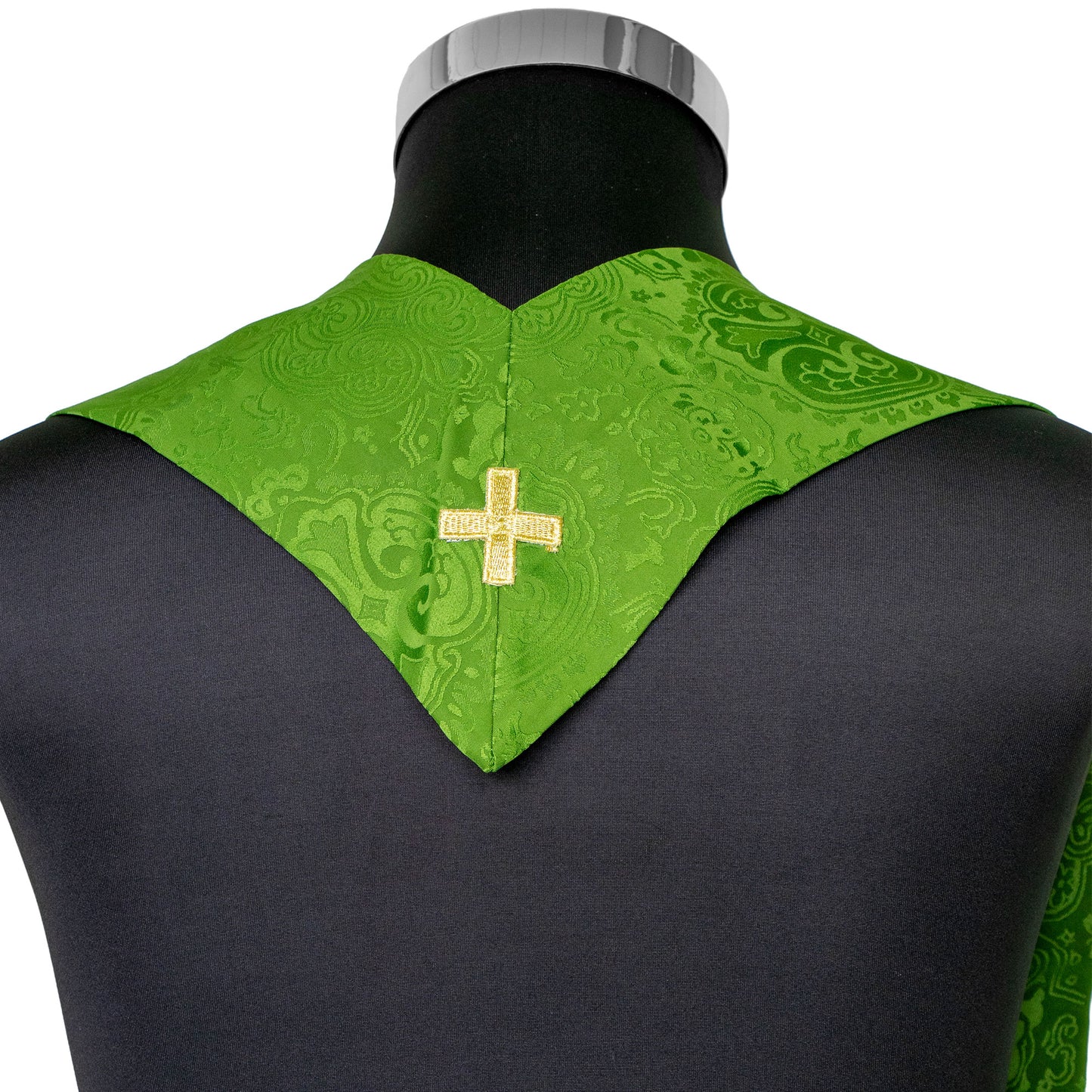 Casula sacerdotale damascata con ricamo calice